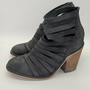 Free People Hybrid Black Strappy Ankle Boots Booties Women's 36